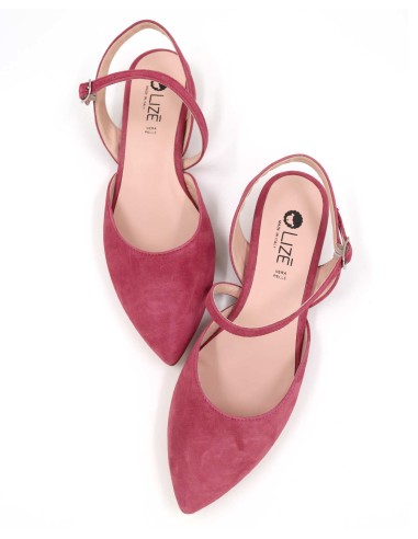 SLINGBACK IN CAMOSCIO CON FONDO CUOIO "DELIGHT"