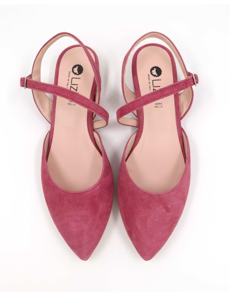 SLINGBACK IN CAMOSCIO CON FONDO CUOIO "DELIGHT"