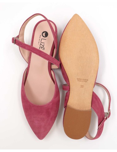 SLINGBACK IN CAMOSCIO CON FONDO CUOIO "DELIGHT"