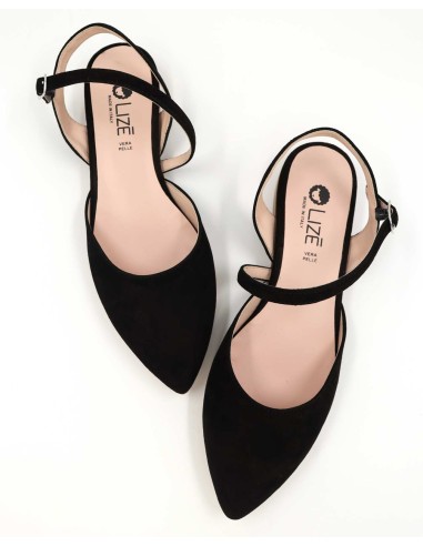 SLINGBACK IN CAMOSCIO CON FONDO CUOIO "DELIGHT"