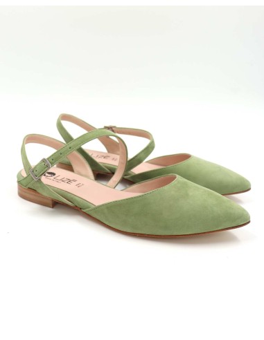 SLINGBACK IN CAMOSCIO CON FONDO CUOIO "DELIGHT"
