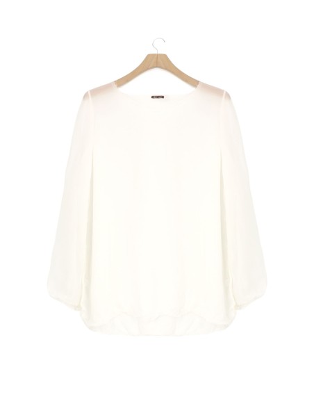 BLUSA BOHEMIEN IN 100% SETA CHIFFON "SIKO"