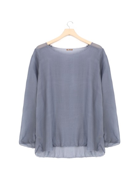 BLUSA BOHEMIEN IN 100% SETA CHIFFON "SIKO"