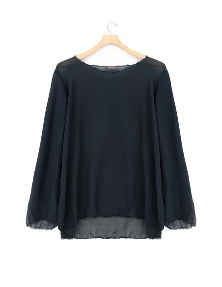 BLUSA BOHEMIEN IN 100% SETA CHIFFON "SIKO"