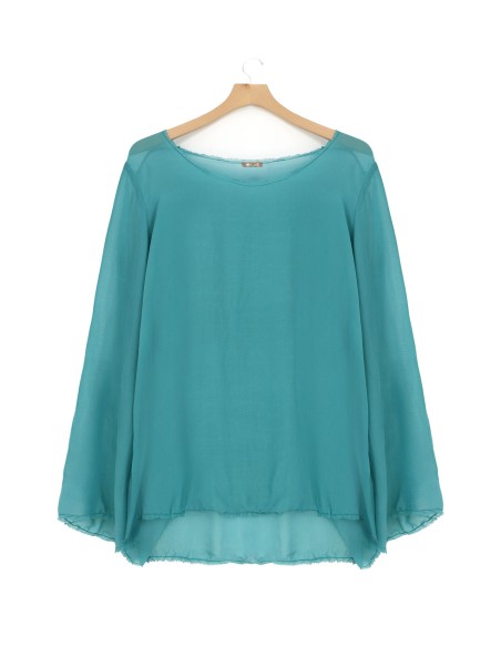 BLUSA BOHEMIEN IN 100% SETA CHIFFON "SIKO"