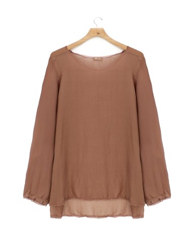 BLUSA BOHEMIEN IN 100% SETA CHIFFON "SIKO"