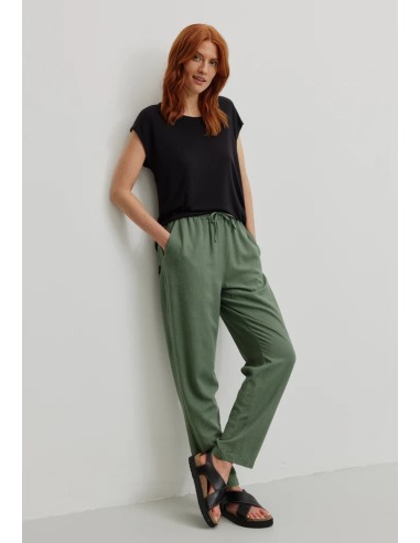 PANTALONE  IN ECOVISCOSA E LINO "MOONFLOWER"