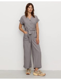 TUTA INTERA IN LINO E ECOVERO "DIANELLA" - GRIGIO