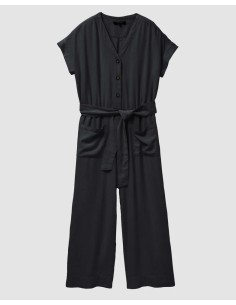 TUTA INTERA IN LINO E ECOVERO "DIANELLA" - NERO 2