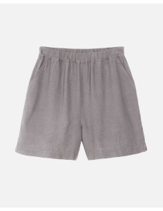 SHORTS DONNA IN ECOVISCOSA E LINO "FIR" - GRIGIO
