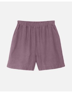 SHORTS DONNA IN ECOVISCOSA E LINO "FIR" - MALVA 2