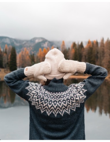 MAGLIONE NORVEGESE FATTO A MANO IN LANA MERINO "CHE CHE"
