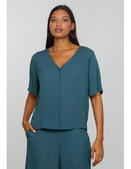 CAMICETTA INCRESPATA IN ECOVISCOSA LENZING ECOVERO "SPIREA"