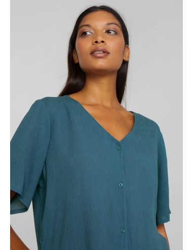 CAMICETTA INCRESPATA IN ECOVISCOSA LENZING ECOVERO "SPIREA"