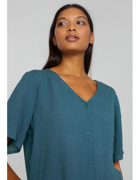 CAMICETTA INCRESPATA IN ECOVISCOSA LENZING ECOVERO "SPIREA"