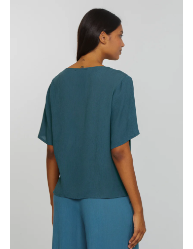 CAMICETTA INCRESPATA IN ECOVISCOSA LENZING ECOVERO "SPIREA"