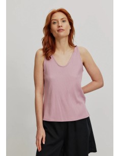 TOP SCOLLO A V IN ECOVISCOSA "TONINA" - ROSA