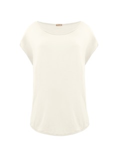 MAXI T-SHIRT  IN 100% LANA MERINO "PORTO" - BIANCO
