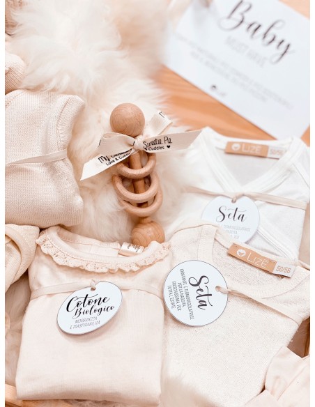 BABY GIFT BOX IN LEGNO CON SONAGLINO