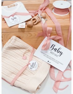 BABY GIFT BOX IN LEGNO CON SONAGLINO