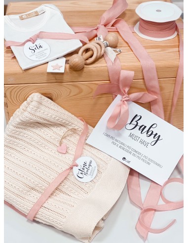 BABY GIFT BOX IN LEGNO CON SONAGLINO