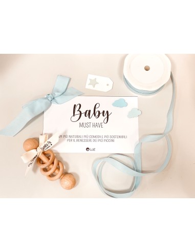 BABY GIFT BOX IN LEGNO CON SONAGLINO