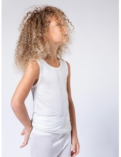 CANOTTA IN SETA KIDS - BIANCO 2