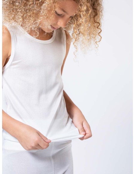 Canotta bambini in pura seta biologica Gots - Lizè Natural Clothing