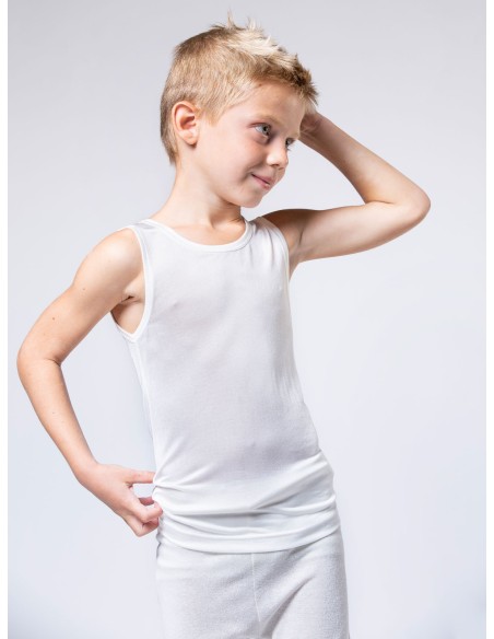 Canotta bambini in pura seta biologica Gots - Lizè Natural Clothing