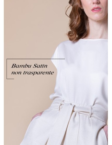 TOP MANICHE ASIMMETRICHE IN 100% BAMBU' SATIN