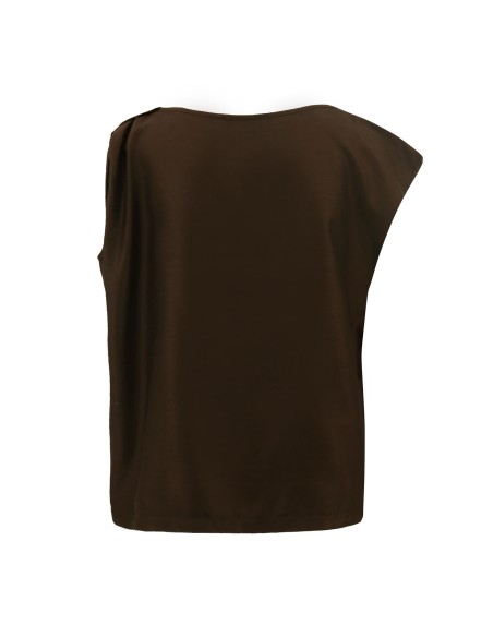 TOP MANICHE ASIMMETRICHE IN 100% BAMBU' SATIN