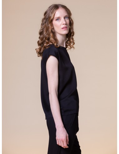TOP MANICHE ASIMMETRICHE IN 100% BAMBU' SATIN