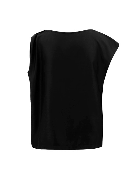 TOP MANICHE ASIMMETRICHE IN 100% BAMBU' SATIN