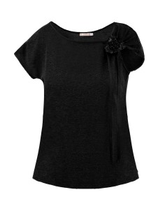 T-SHIRT CINDY CON FIOCCO IN SETA BIOLOGICA, LINO E... 2