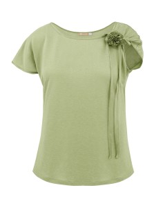 T-SHIRT CINDY CON FIOCCO IN SETA BIOLOGICA, LINO E... 2