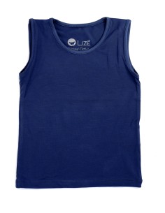 CANOTTA KIDS SPALLA LARGA IN BAMBU' - BLU