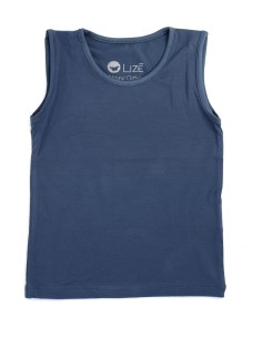 CANOTTA KIDS SPALLA LARGA IN BAMBU' - DENIM