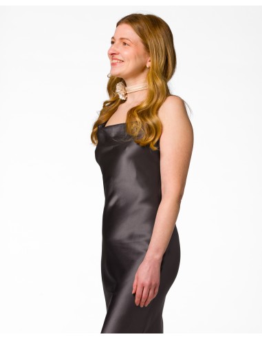 SLIP DRESS IN 100% SETA SATIN "STELLA"