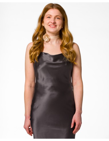 SLIP DRESS IN 100% SETA SATIN "STELLA"