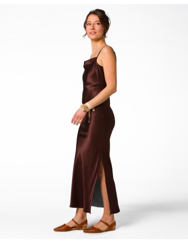 SLIP DRESS IN 100% SETA SATIN "STELLA"