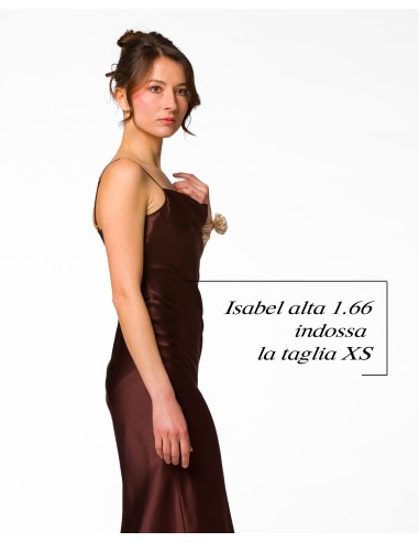 SLIP DRESS IN 100% SETA SATIN "STELLA"