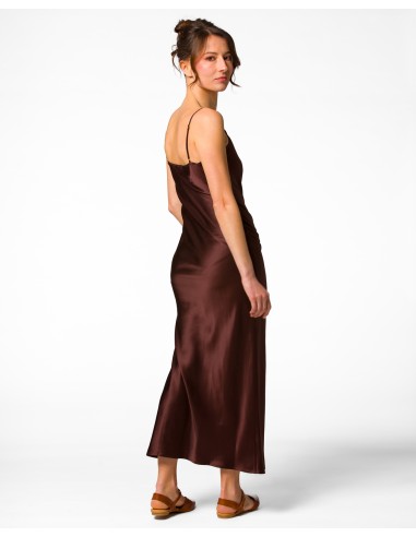 SLIP DRESS IN 100% SETA SATIN "STELLA"