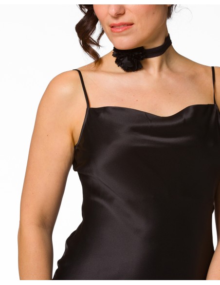 SLIP DRESS IN 100% SETA SATIN "STELLA"