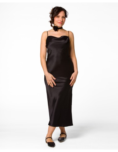 SLIP DRESS IN 100% SETA SATIN "STELLA"