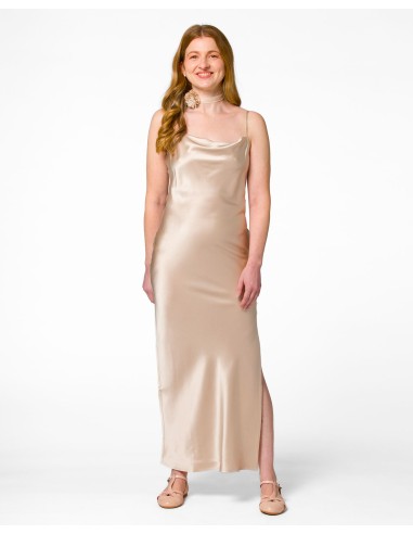 SLIP DRESS IN 100% SETA SATIN "STELLA"