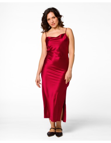 SLIP DRESS IN 100% SETA SATIN "STELLA"