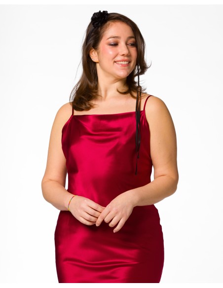 SLIP DRESS IN 100% SETA SATIN "STELLA"