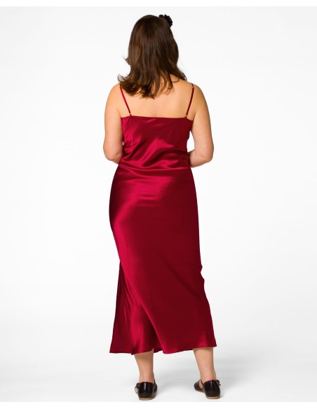 SLIP DRESS IN 100% SETA SATIN "STELLA"