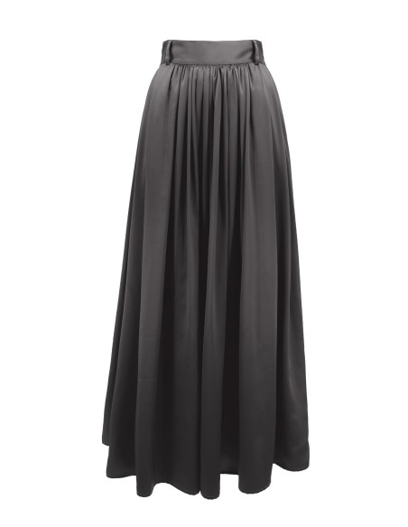 MAXI GONNA IN 100% SETA SATIN "SERENA"