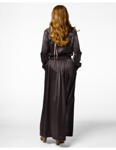 MAXI GONNA IN 100% SETA SATIN "SERENA"